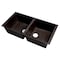 Alfi Brand Chocolate 34" Undermount Dbl Bowl Granite Composite Kitchen Sink AB3420UM-C - alternate 1
